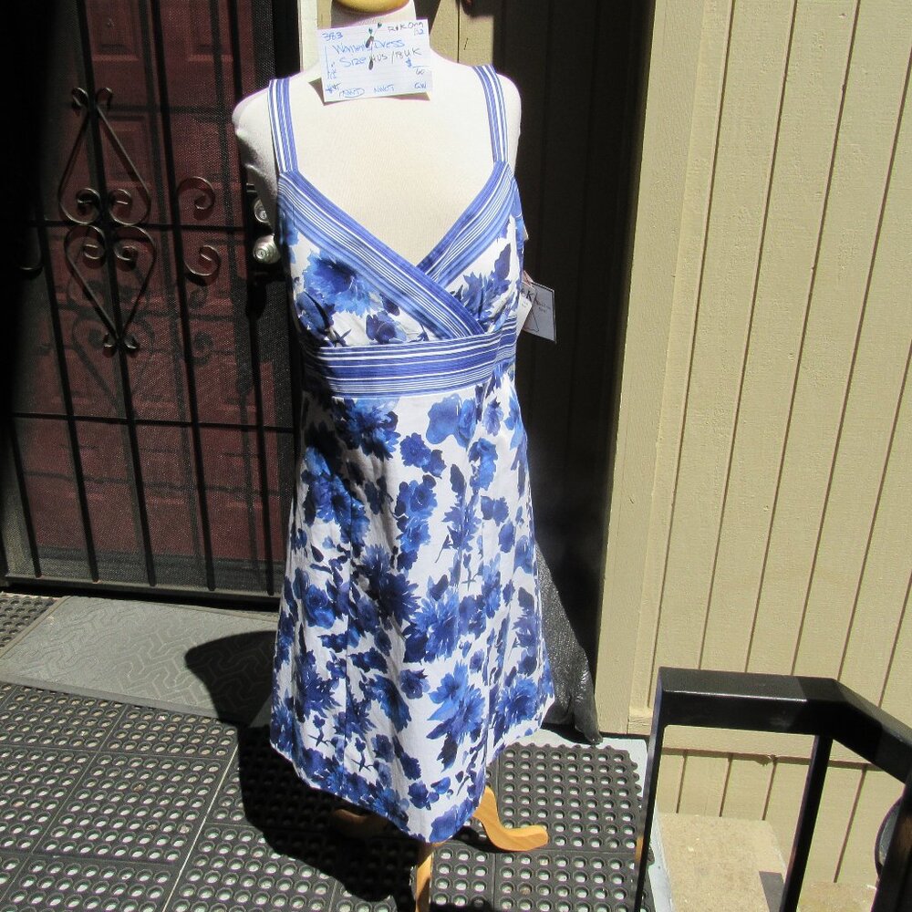 #383 NEW WOMEN'S COTTON FLORAL SUMMER DRESS BY R&K ORIGINALS  (SIZE 14US / 18UK)